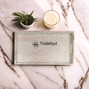 Bandeja con incrustaciones de fregona hecha a mano Tradebyd para decoración del hogar, servicio de comedor y REGALOS FESTIVOS - Product Image 4