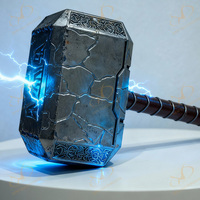 Marteau de Thor Avengers, accessoire de cosplay d'Halloween, léger, en mousse PU respirante, jouet tendance