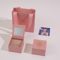 Boîte d'emballage de bijoux avec logo personnalisé, design élégant, coffret cadeau pour collier, bague, boucles d'oreilles, boîtes d'emballage en papier, boîtes écologiques