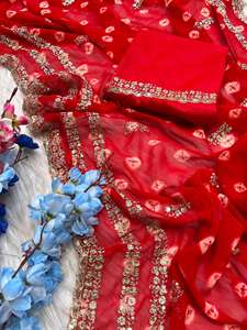 Sarees de Diseñador de Georgette Suave Mahaveer Silks, Ropa India y Pakistaní al por Mayor - Product Image 5