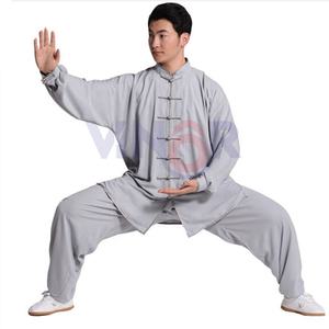 Arts martiaux de haute qualité portent différentes couleurs unisexe 100% Polyester décontracté confortable surdimensionné uniforme de Kung Fu vente en gros - Product Image 4