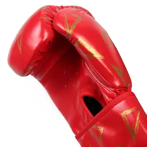 Gants de boxe en cuir de peau de vache véritable personnalisés multicolores durables et confortables pour le combat et l'entraînement professionnels - Product Image 5