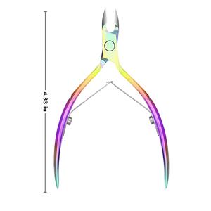 Pinzas para cutículas de pedicura de alta resistencia para salón profesional con hoja curva de acero inoxidable para el cuidado de los dedos de manicura - Product Image 4