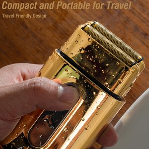 Rasoir électrique USB pour hommes à double grille pour un rasage précis du visage et du corps, idéal pour la tête chauve et les barbiers - Product Image 2