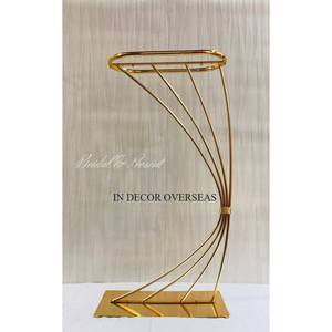 Centre de table de mariage en verre transparent de qualité supérieure à 3 niveaux, support pour gâteau et harlow de l'Inde à un prix impressionnant - Product Image 2