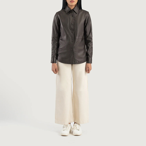 Chaqueta de cuero elegante para mujer Fabricante de logotipo personalizado de calidad superior para etiquetas de moda y tiendas minoristas - Product Image 3