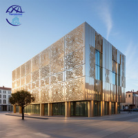Système de panneaux de façade en aluminium au design moderne, mur-rideau métallique pour décoration extérieure