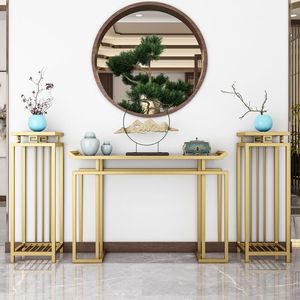 Superbe table en métal avec dessus en marbre pour la maison hôtel salon Tables d'appoint décor Tables de couleur or et noir Meubles latéraux modernes - Product Image 4