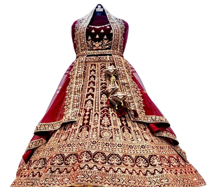 Vestidos de Novia Elegantes, Conjunto Lehenga Choli, Venta al por Mayor, Talla Grande, Vestido de Maternidad, Silueta de Vestido de Baile, Estilo Vintage Natural - Product Image 1