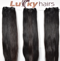 Extensions de Cheveux Humains Noirs Naturels Non Traités à 100 %, Lisses, Cheveux Vierges, Sans Chute, Remy, Cuticules Alignées
