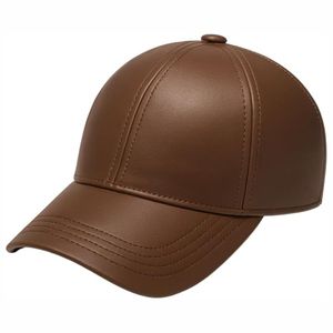 Casquette de baseball 6 panneaux en cuir avec lettres, impression personnalisée professionnelle et broderie de logo – Vente en gros - Product Image 6
