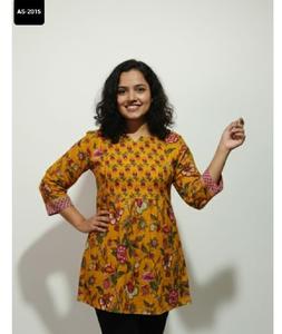 Kurtis et hauts courts en coton pur pour femmes, vêtements décontractés et quotidiens indiens, vêtements d'été, prix numérique, tailles plus disponibles - Product Image 1