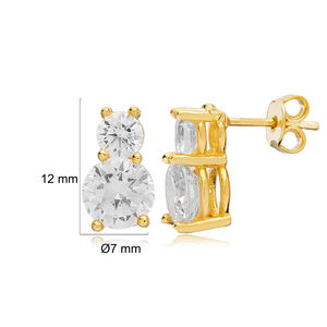 เงาเพทายหินที่สง่างามต่างหูสตั๊ดตุรกีในแบบฉบับ925เงินสเตอร์ลิงเครื่องประดับสำหรับผู้หญิง - Product Image 2