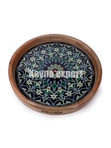 Rectángulo de alta calidad para servir de madera y boda decorativo con diseño Floral para restaurante y decoración de bandeja de mesa para uso doméstico - Product Image 2
