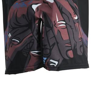 Short de combat MMA avec logo personnalisé Short d'arts martiaux respirant et sublimé imprimé noir livraison rapide short d'arts martiaux stretch OEM - Product Image 5