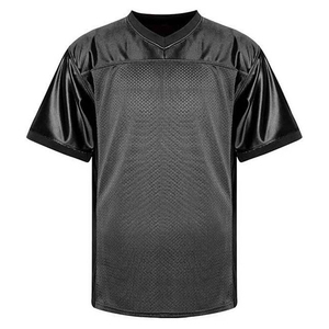 Équipe personnalisée col en V maillot de football américain 100% polyester anti-UV maille à manches courtes impression de logo personnalisé pour hommes adultes - Product Image 1