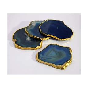 Decorative Fancy Marvelous Irregular Shape <b>Coaster</b> Wholesale Stylish Customized logo Print Agate Stone Table <b>Coasters</b> - Product Image 3