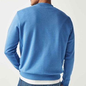 Jersey pesado de algodón 100% de alta calidad para hombre, sudadera de ajuste Regular/Sudadera con cuello redondo de Color sólido liso al por mayor - Product Image 2