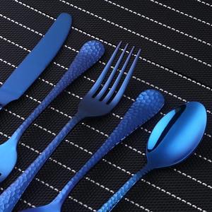 Ensemble de couverts fini miroir bleu couverts en acier inoxydable élégants pour salle à manger cuisine fête mariage café et usage quotidien - Product Image 5