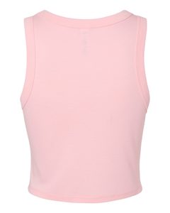Gimnasio Fitness Chaleco Yoga Deportes Mujeres Cropped Pink Tank Top MUJER MICRO RIB RACER crop TANK Top Solid Tank Top - Product Image 2