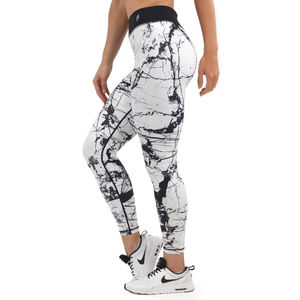 Leggings d'entraînement doux taille haute imprimés en 3D pour femmes taille normale pantalon tricoté avec logo personnalisable - Product Image 6