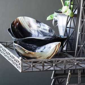 Bol à salade authentique en corne de buffle, vaisselle artisanale biologique, maison et restaurant, artisanat indien naturel, fabricant direct - Product Image 1