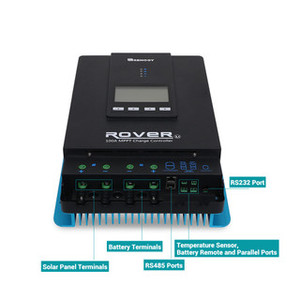 Contrôleur de charge solaire MPPT ROVER 100A avec écran LCD, 12V 24V 36V 48V, régulateur de batterie automatique pour système solaire - Product Image 4