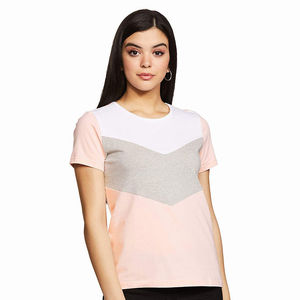 Logo personnalisé imprimé femmes coton t-shirts oversize col rond chemise femmes plaine femmes t shirt - Product Image 1