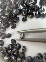 Diamants noirs de laboratoire, taille brillant ronde, fantaisie, foncés, toutes tailles, pour la fabrication de bijoux, bracelets, colliers, boucles d'oreilles