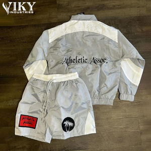 ชุดเสื้อแจ็กเก็ตกันน้ำสำหรับผู้ชายชุดสูทโพลีเอสเตอร์เมมโมรีสไตล์ยอดนิยมพิมพ์ซับลิเมชัน100% ตามสั่งสำหรับฤดูร้อน - Product Image 2