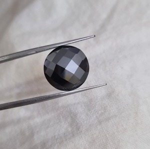 Diamante de moissanita negra Diamante de corte Rosa Diamante de moissanita facetado - Product Image 1