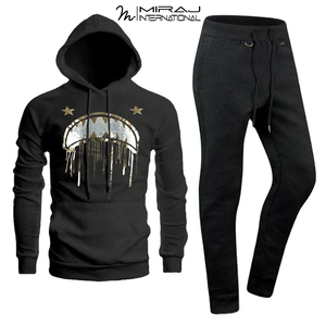 Jersey estilo de talla grande entrenamiento Jogging desgaste cómodo transpirable ecológico Rhinestone chándales Unisex algodón polar - Product Image 2