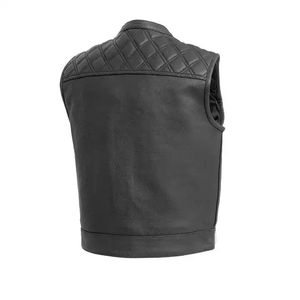 Breathable Casual Winter Men's Polyester <b>Vests</b> & Jackets 2025 <b>Black</b> Motorcycle Customized Handmade Outerwear - Product Image 2