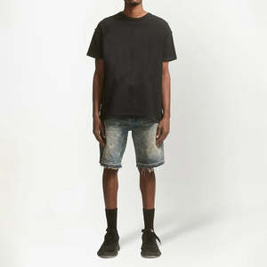 กางเกงยีนส์ขาสั้นผู้ชายคุณภาพสูง สไตล์ไฮสตรีท ผ้าฝ้าย 100% ไม่ถักทอ ใส่สบายสำหรับฤดูร้อน เหมาะกับกิจกรรมกลางแจ้ง น้ำหนักเบา ระบายอากาศได้ดี - Product Image 5