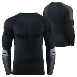 Camiseta de Compresión para Hombre de Secado Rápido con Sublimación Personalizada, Logotipo Personalizado, para Entrenamiento de MMA, Grappling, Jiu Jitsu, BJJ - Product Image 1