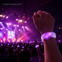 Bracelet lumineux LED étanche en silicone, bracelet promotionnel pour concerts, événements, course nocturne, vente en gros, OEM, ODM, direct