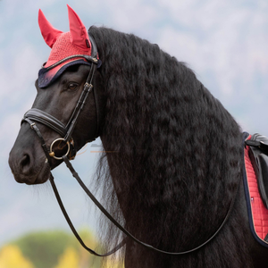 Bonnet d'oreille de cheval en crochet élégant léger respirant lavable Premium Fly Veil Pakistan Made for Competitions Ear Bonnet - Product Image 5