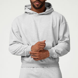 Sudadera con capucha de gran tamaño para hombre hecha a medida mezclada de algodón transpirable - Product Image 5