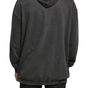 Custom Vintage Oversized 100% Cotton Heavyweight Men Faded Blank Acid <b>Washed</b> Distressed Hoodie Premium Quality Streetwear - Product Image 5