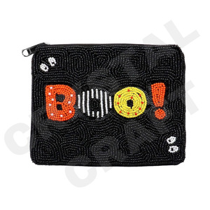 ACB NOIR COULEUR Personnalisé Seed Beaded Coin Pouch Wallet Beau porte-monnaie avec des caractéristiques d'accessoires à la mode - Product Image 2