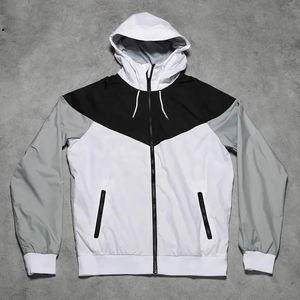 Logo personnalisé de haute qualité veste de course à glissière avec blocage de couleur coupe-vent veste de course polaire grande taille pour hommes - Product Image 2