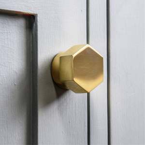 Pomo de Puerta Hexagonal de Cuarzo Amarillo, Pulido, Color, Forma y Tamaño Personalizados, Hecho en India - Product Image 2