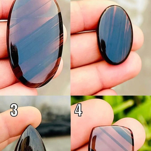 Exclusive <b>Top</b> Quality100%Natural Midnight Lace Obsidian Cabochon Healing <b>Crystal</b> Obsidian Cabochon Loose Gemstone Jewelry Making - Product Image 2