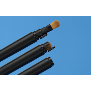 Innovador kit de brochas de maquillaje premium sin pérdida de cerdas, color negro, con tapa retráctil automática para la rutina diaria de maquillaje. - Product Image 4