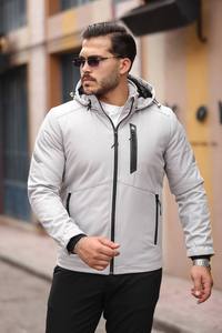Abrigo largo acolchado con capucha para hombre, tipo poncho, parka de invierno, cálido, informal, cómodo para acampar y hacer senderismo. - Product Image 5