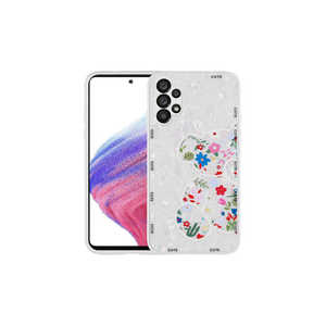 Samsung pour Galaxy A13 4G Coque de protection en silicone rigide à motifs d'ours lilas - Product Image 2