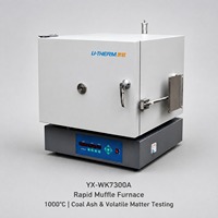 Horno de Mufla Digital Rápido U-Therm YX-WK7300A 1000C, Protección IP65, Precisión 3C, 220V 4kW para Pruebas de Ceniza de Carbón, 1 Año de Garantía