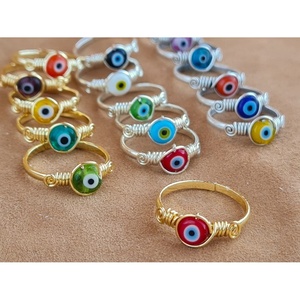 Vibrant <b>Evil</b> <b>Eye</b> Charm Gold and Silver Plated Fashion <b>Rings</b> for Resale Appeal - Product Image 2