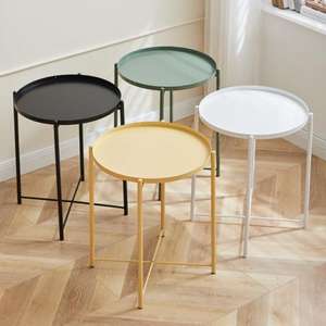 Table d'appoint fantaisie en métal noir faite à la main couleur personnalisée Table d'appoint au design traditionnel pour salon maison ou école - Product Image 3