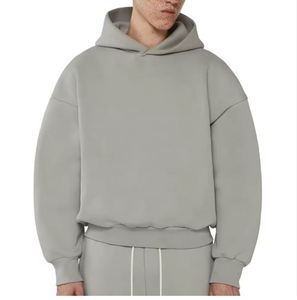 Custom Print 100%Cotton Plain <b>Men's</b> Hoodie Heavyweight Cropped Boxy Hoodie for <b>Men</b> Oversized <b>Crop</b> <b>Top</b> <b>Men's</b> Hoodies Sweatshirt - Product Image 1